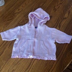 6/$20 Little Legends pink zip up hoodie 3/6 mo
